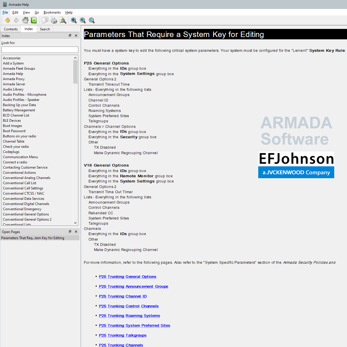 EFJohnson Armada Soft System Key (.AKEY file)