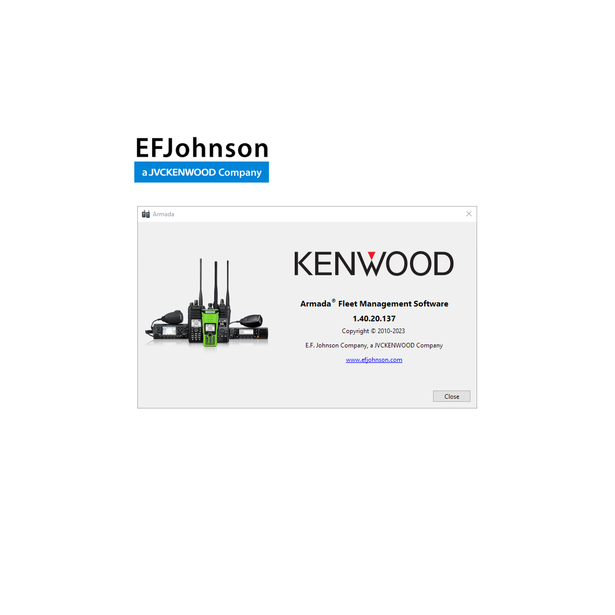 EFJohnson Armada Server software 833ARMADASRVR